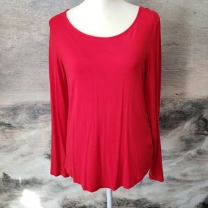 Calvin Klein Women's Classic Red long sleeved top sz S